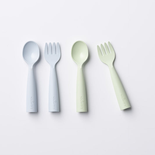 Minu esimesed söögiriistad 2-pakk (Aqua/Laim)
