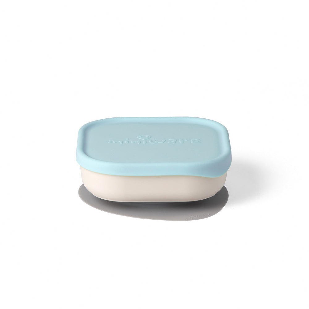 Silikoonkaane ja imijalaga suupistekauss (Vanilla/Aqua)