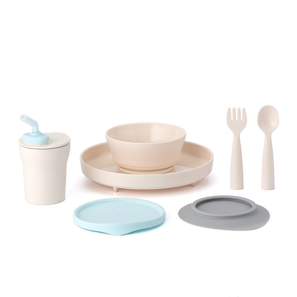 Little Foodie komplekt laste lauanõud (Vanilje/Aqua)
