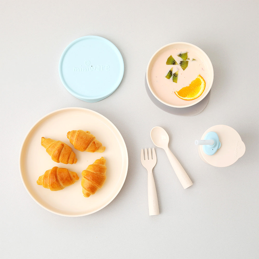 Little Foodie komplekt laste lauanõud (Vanilje/Aqua)