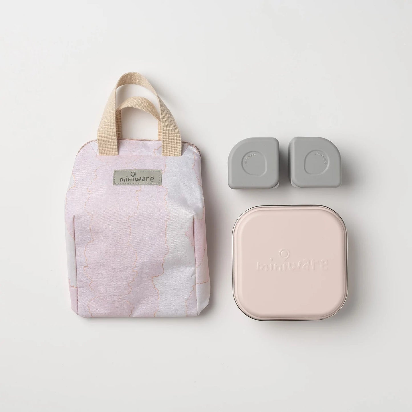 Ready Go Bento – lõunakott ja toidunõu (Roosa Pilv)